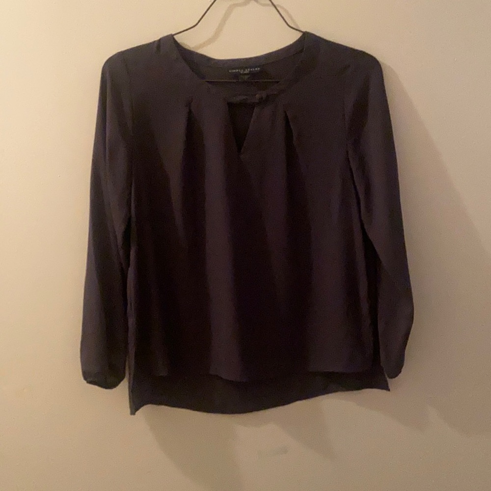 Like new Beautiful grey simply styled shirt size small